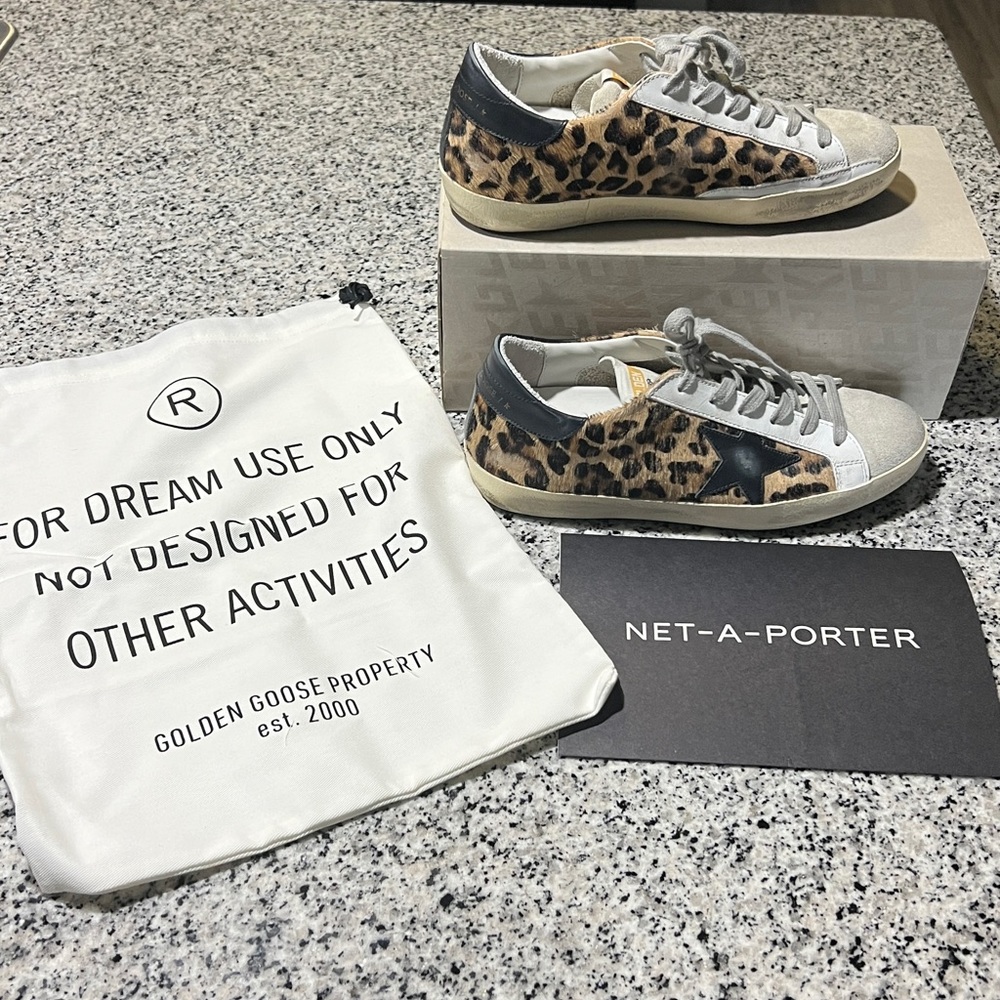 Golden Goose Leopard Sneakers- Worn Once!!